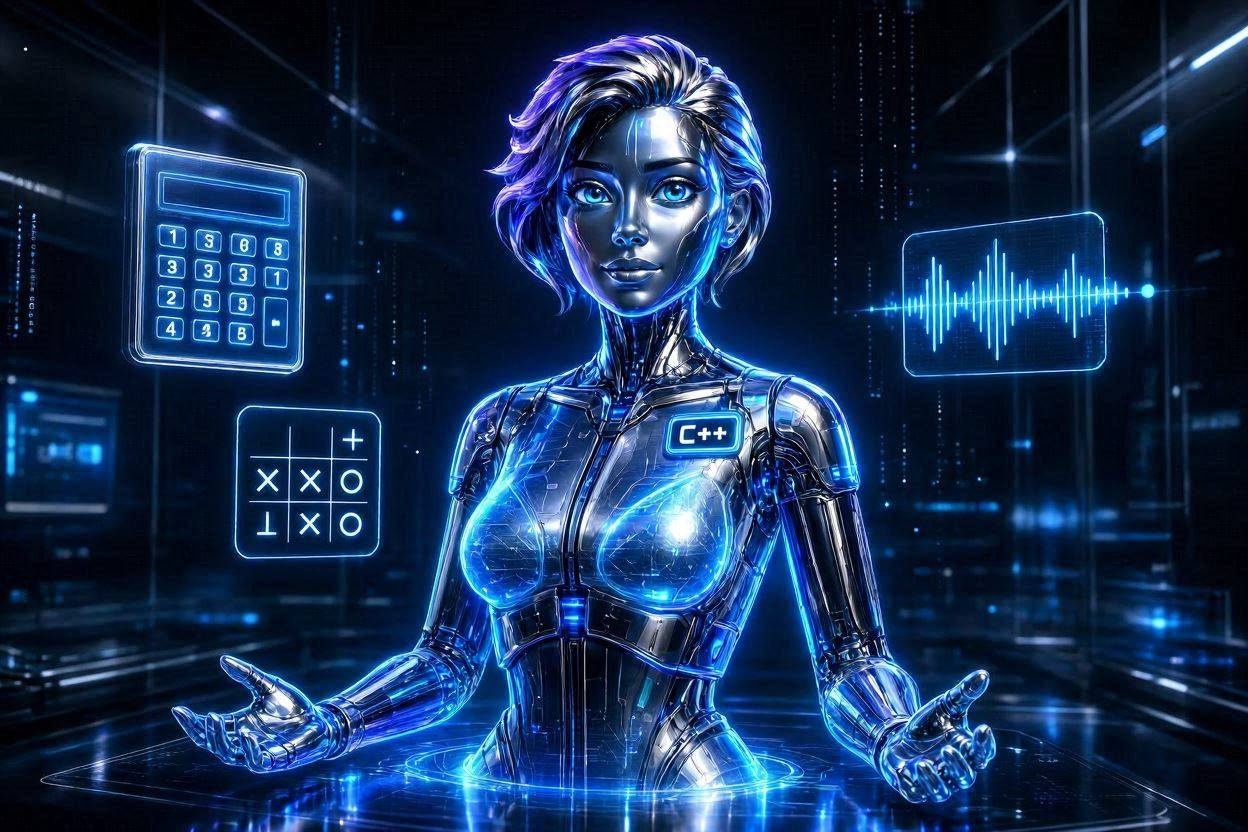 LadyBot 1.0 virtual assistant concept art