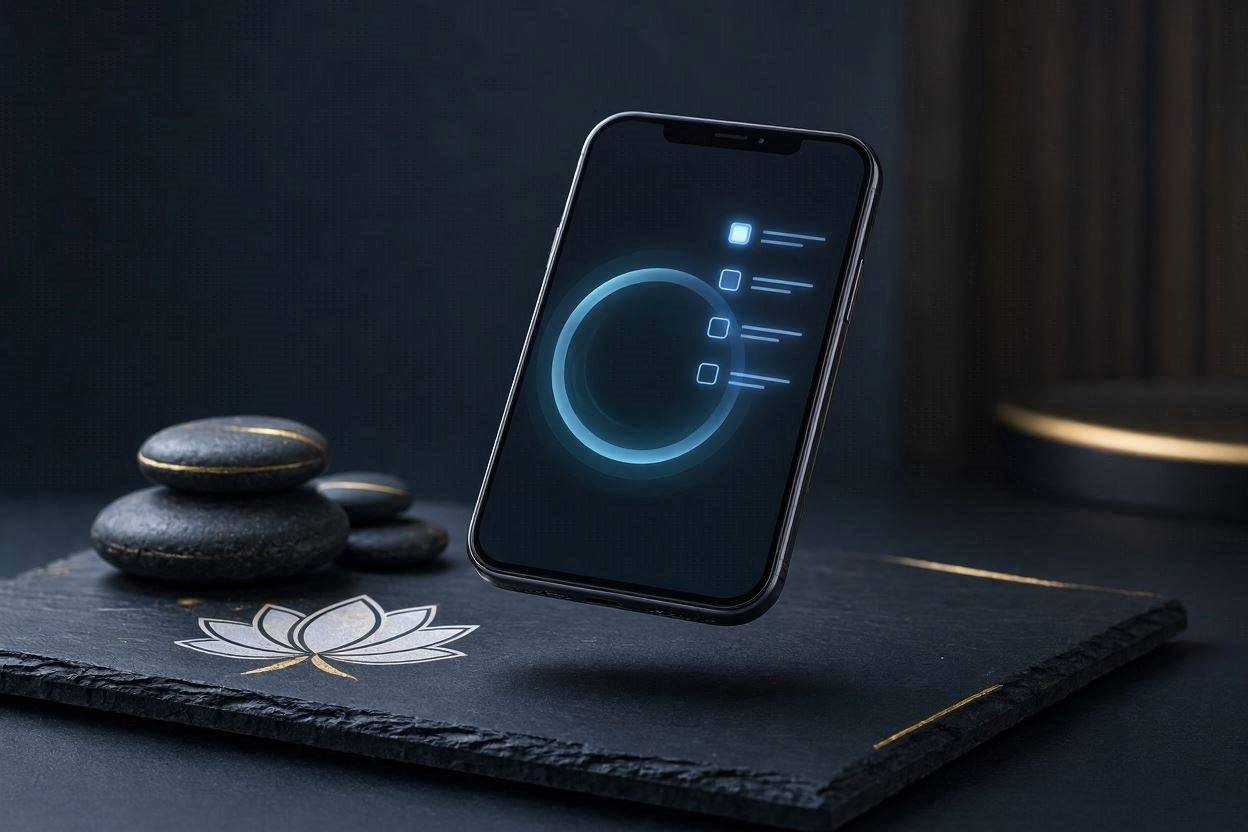 Zen To-Do mindfulness app concept art